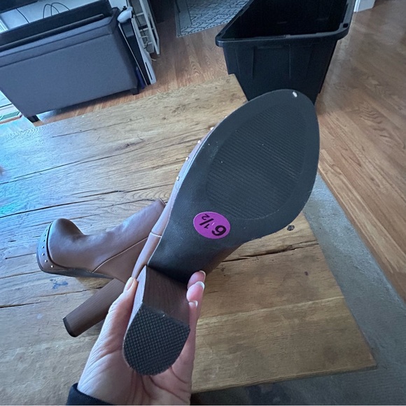 REPORT brown high block heel ankle booties STEVIE 6.5 - Picture 3 of 8